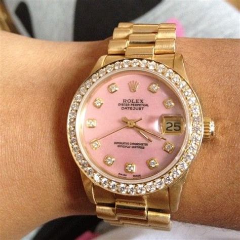 pink gold womens rolex|gold rolex pink face.